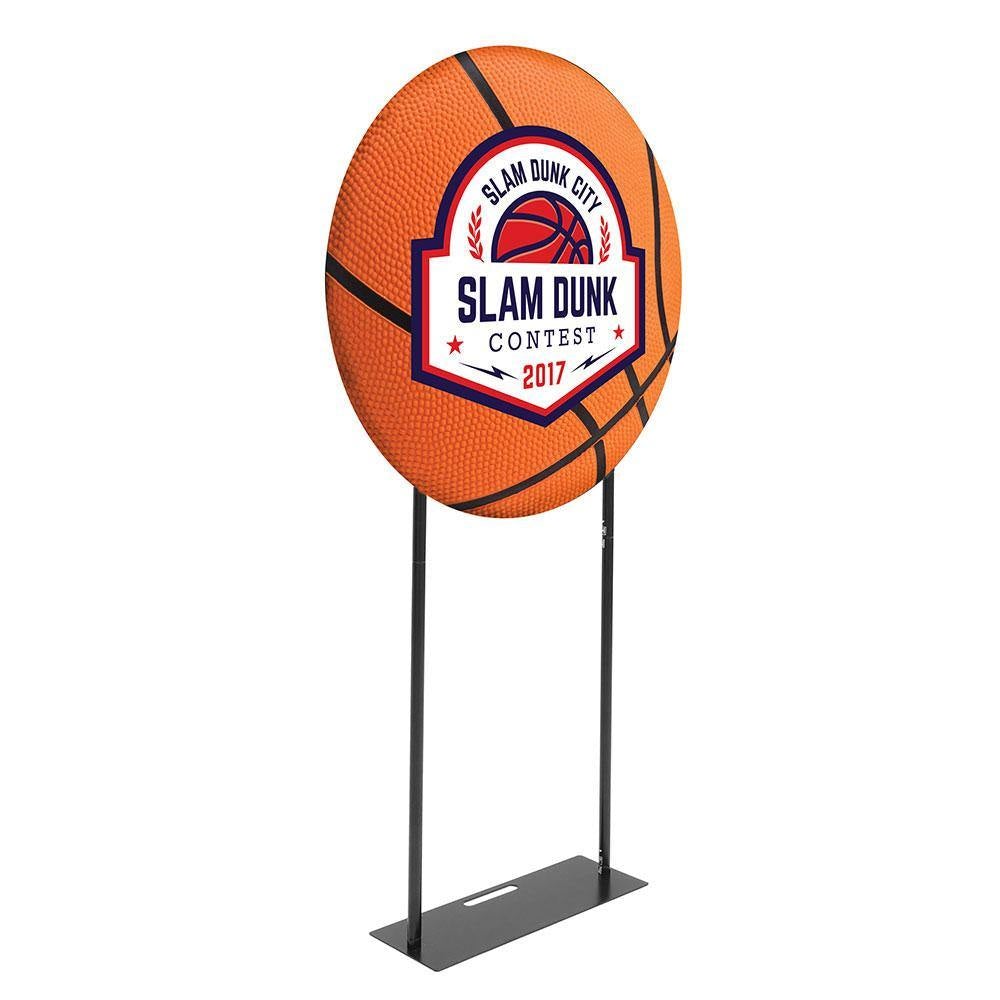 3 ft. EZ Extend® Circle Displays — Single Sided Graphic Package with Black Back Fabric